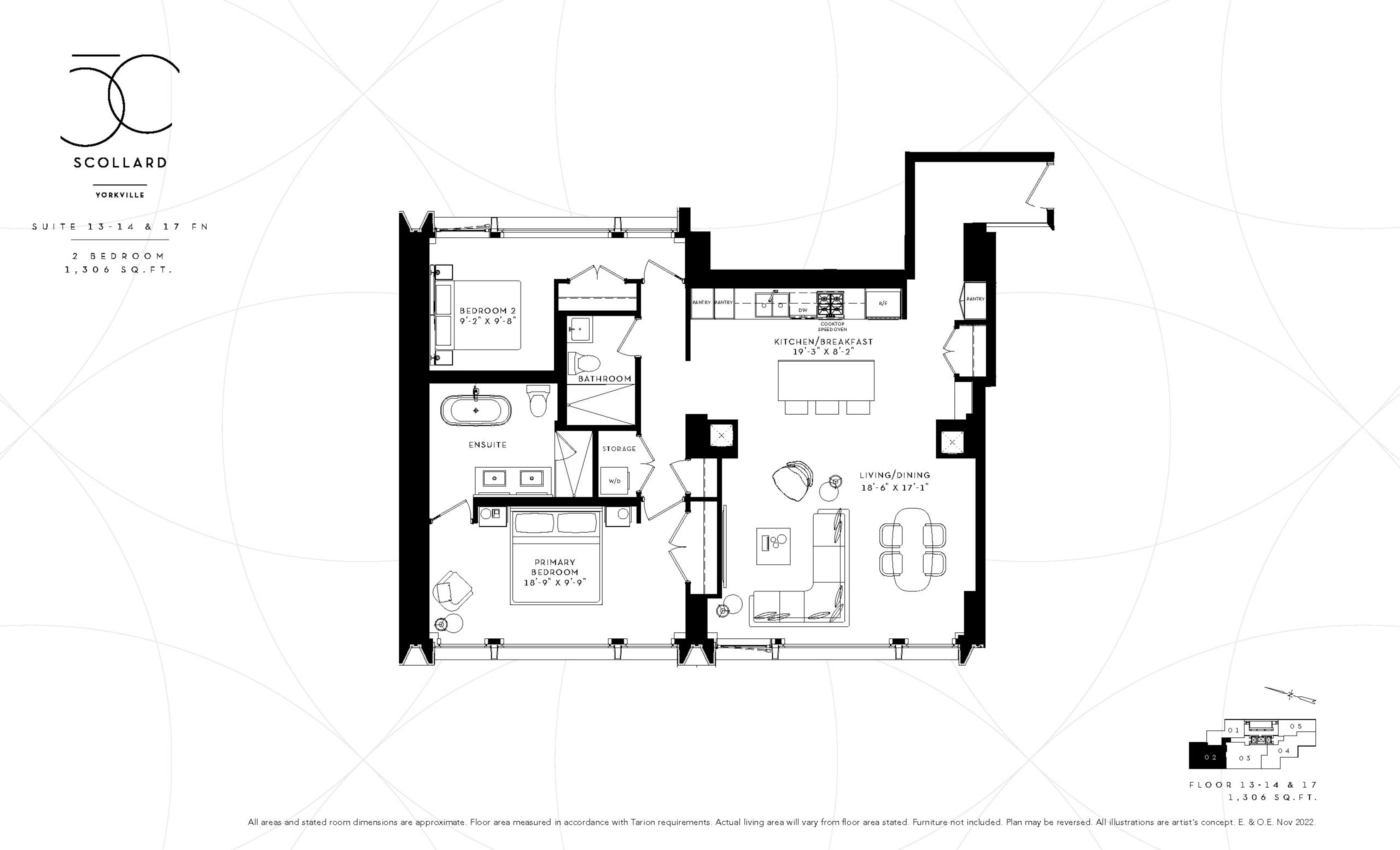 13-14 & 17FN floor plan