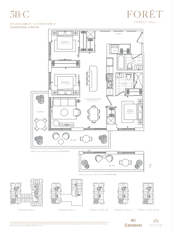 3B-C floor plan