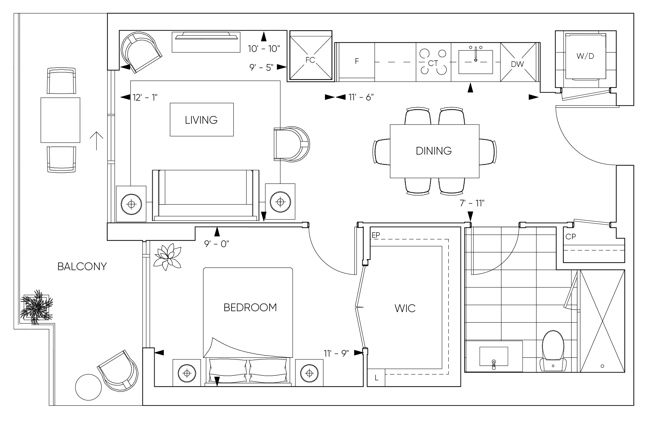 1C floor plan