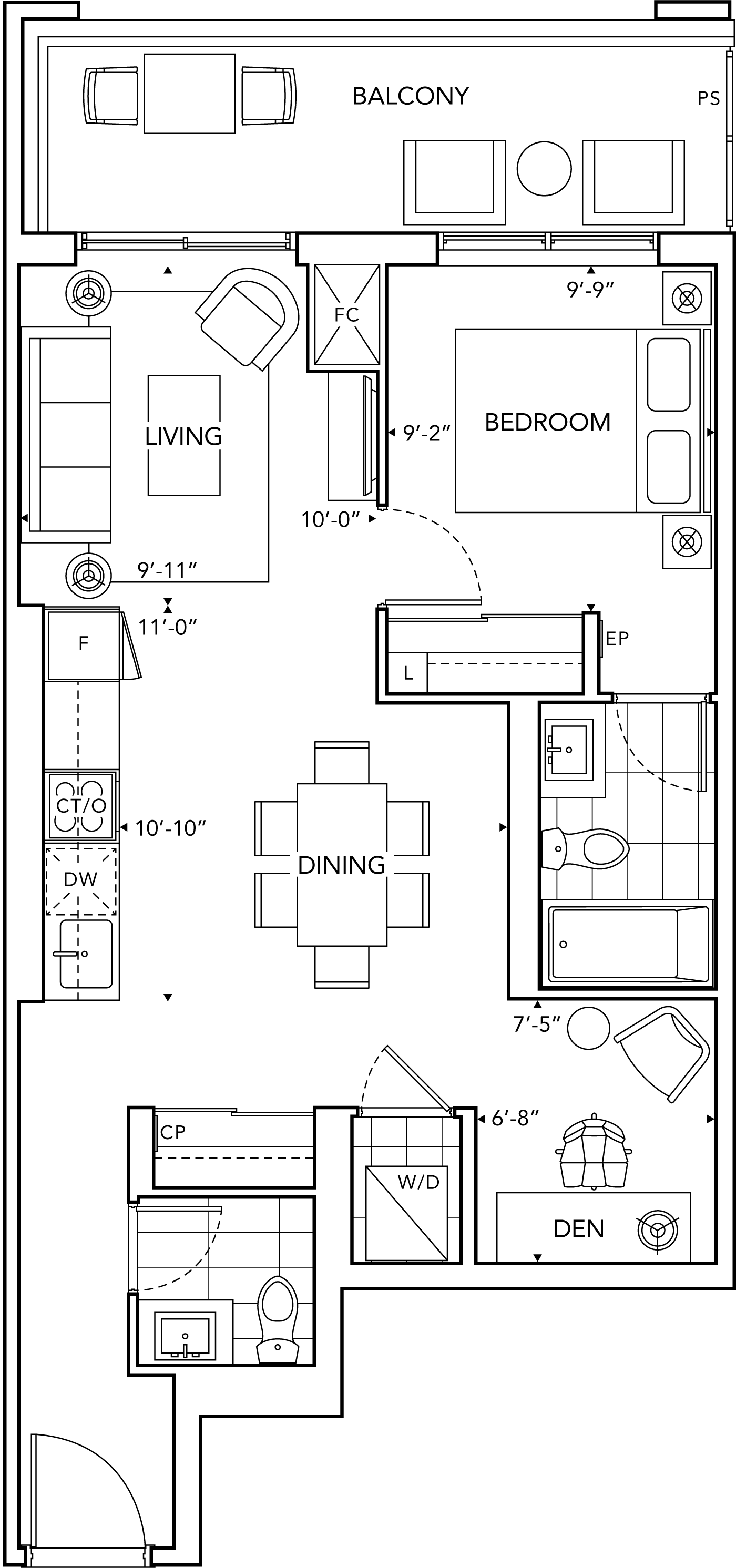 1Z+D floor plan
