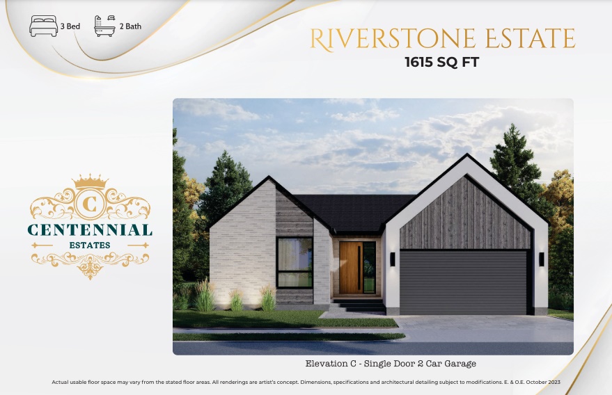 Riverstone Estate - Elev. A floor plan
