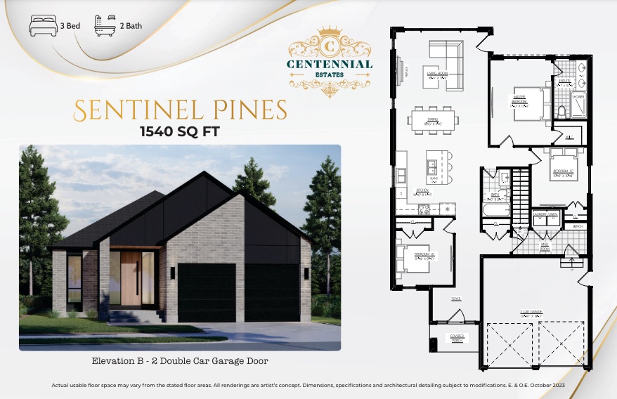 Sentinel Pines - Elev. A floor plan