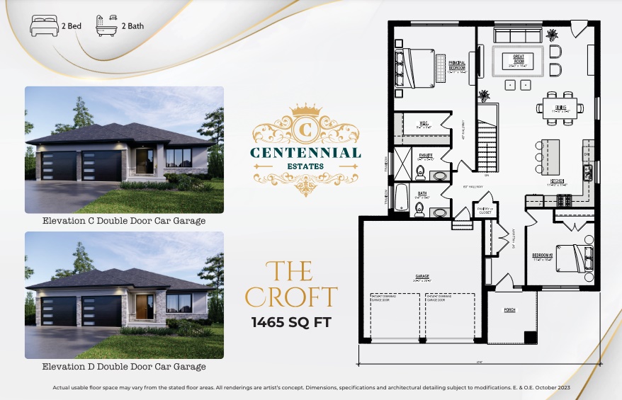The Croft - Elev. D floor plan