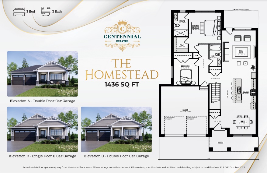 Homestead - Elev. A floor plan