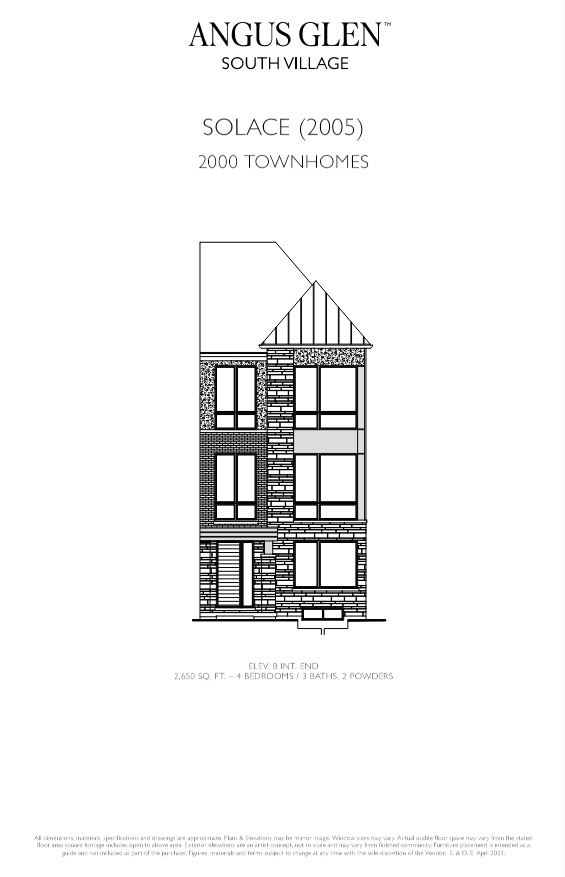Solace B - Int. End floor plan