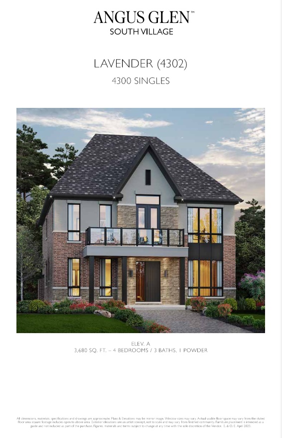Lavender - Elev. A floor plan
