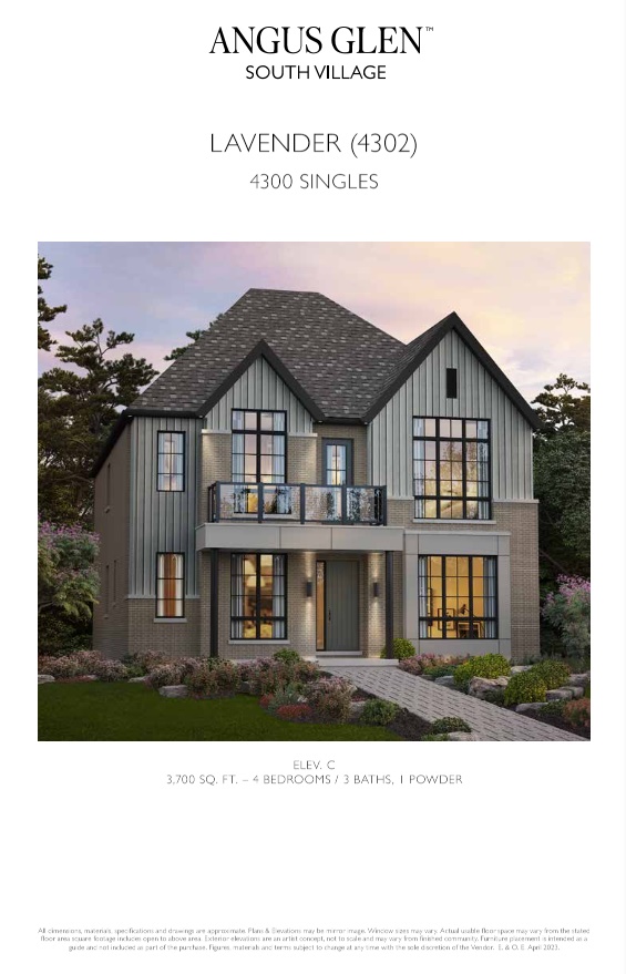 Lavender - Elev. C floor plan