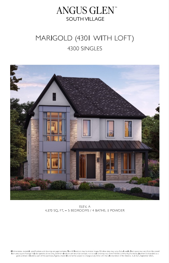 Marigold -  Elev. A with Loft floor plan