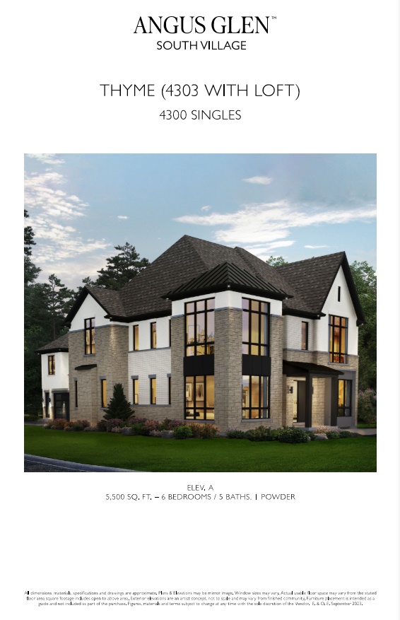 Thyme - Elev. A with Loft floor plan