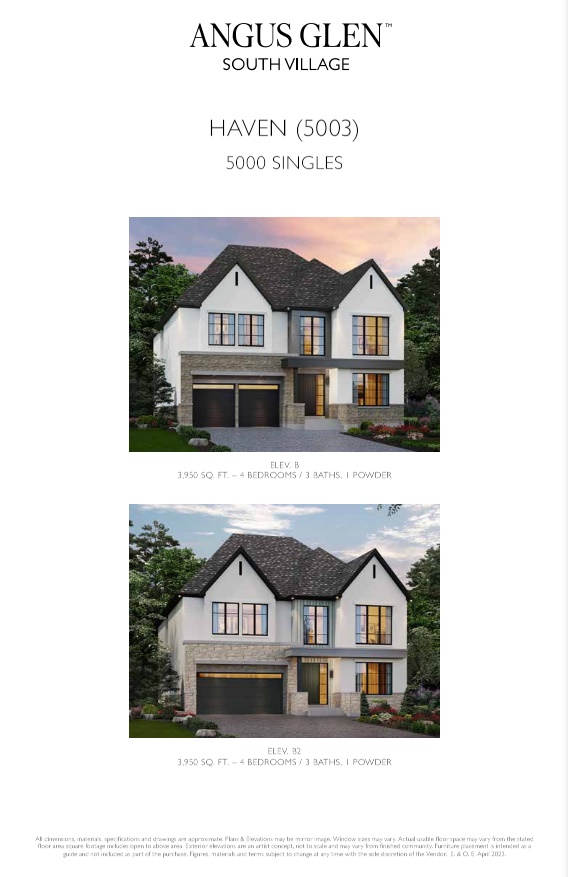 Haven - Elev. B & B2 floor plan