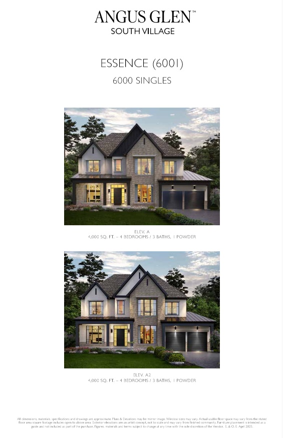 Essence - Elev. A & A2 floor plan