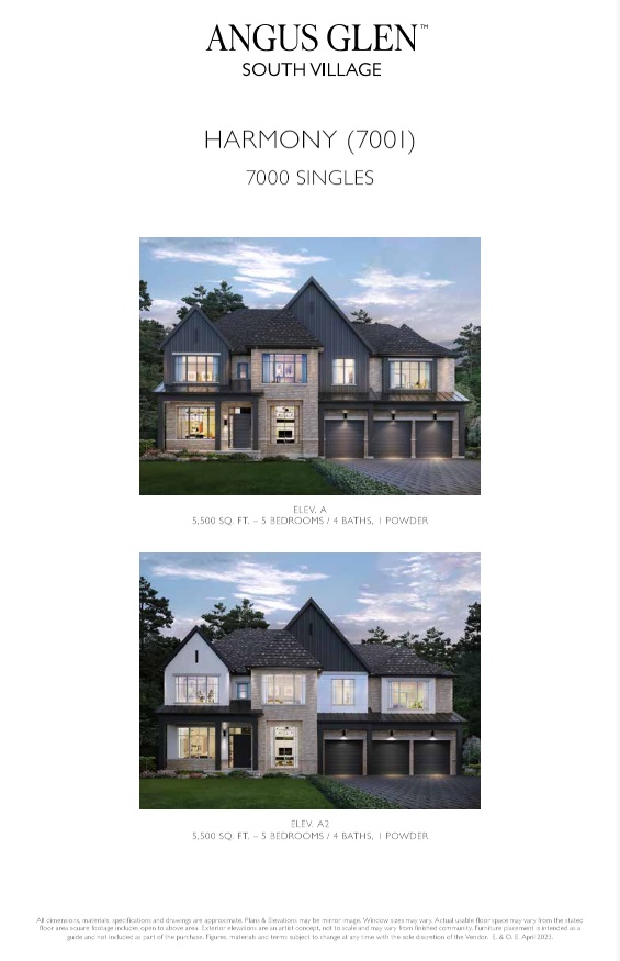 Harmony - Elev. A & A2 floor plan