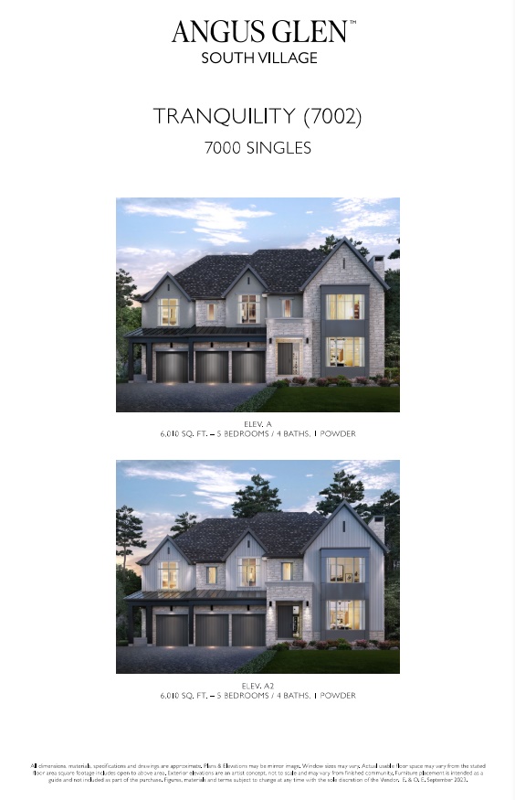 Tranquility - Elev. A & A2 floor plan