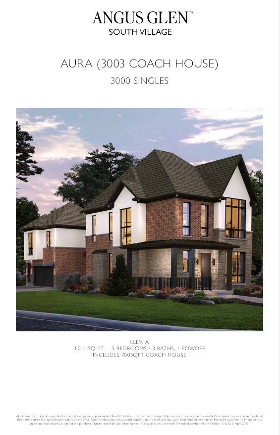 Aura - Elev. A Coach House floor plan
