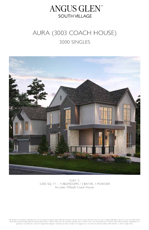 Aura - Elev. C Coach House floor plan