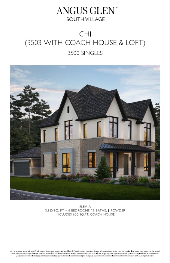 Chi - Elev. A with Coach House & Loft floor plan