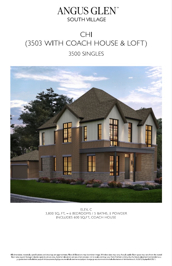 Chi - Elev. C with Coach House & Loft floor plan