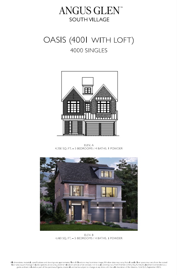 Oasis - Elev. A with Loft floor plan