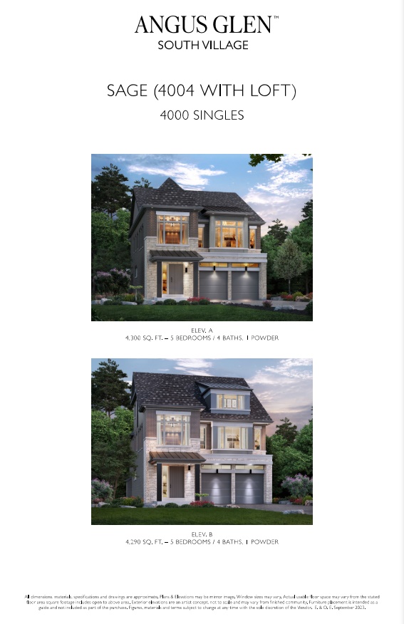Sage - Elev. A with Loft floor plan