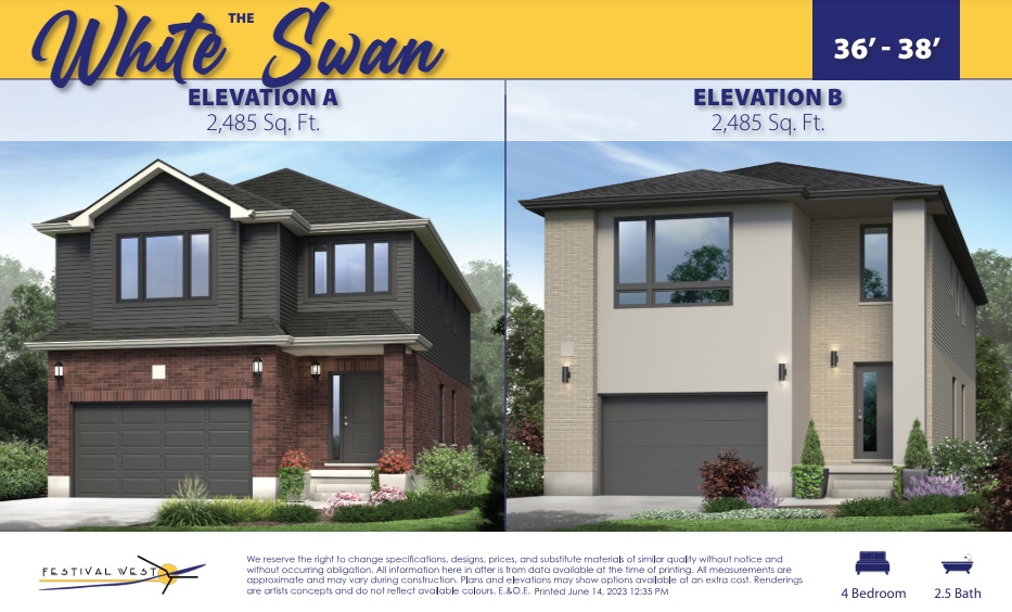 White Swan B - 36' floor plan