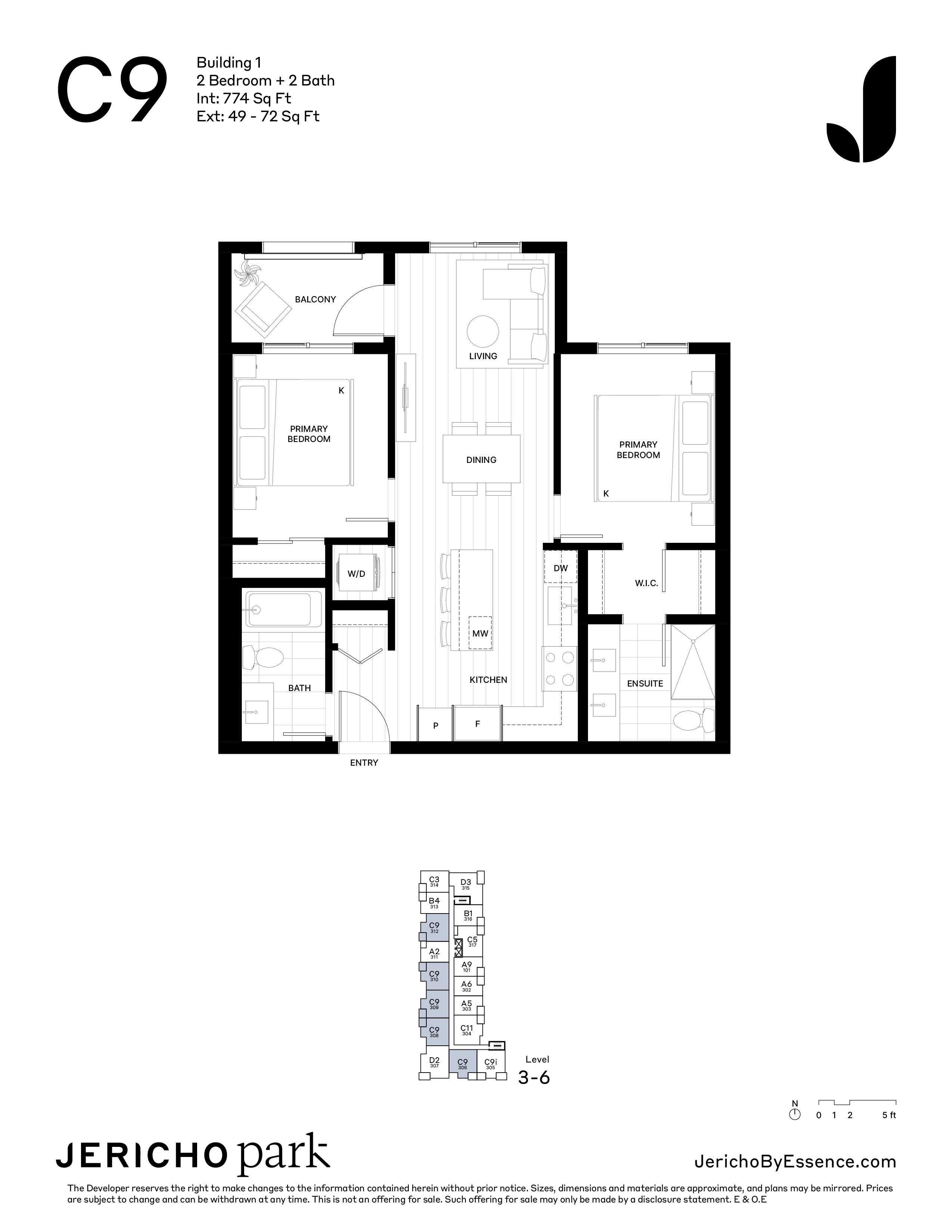 2 Bedroom floor plan