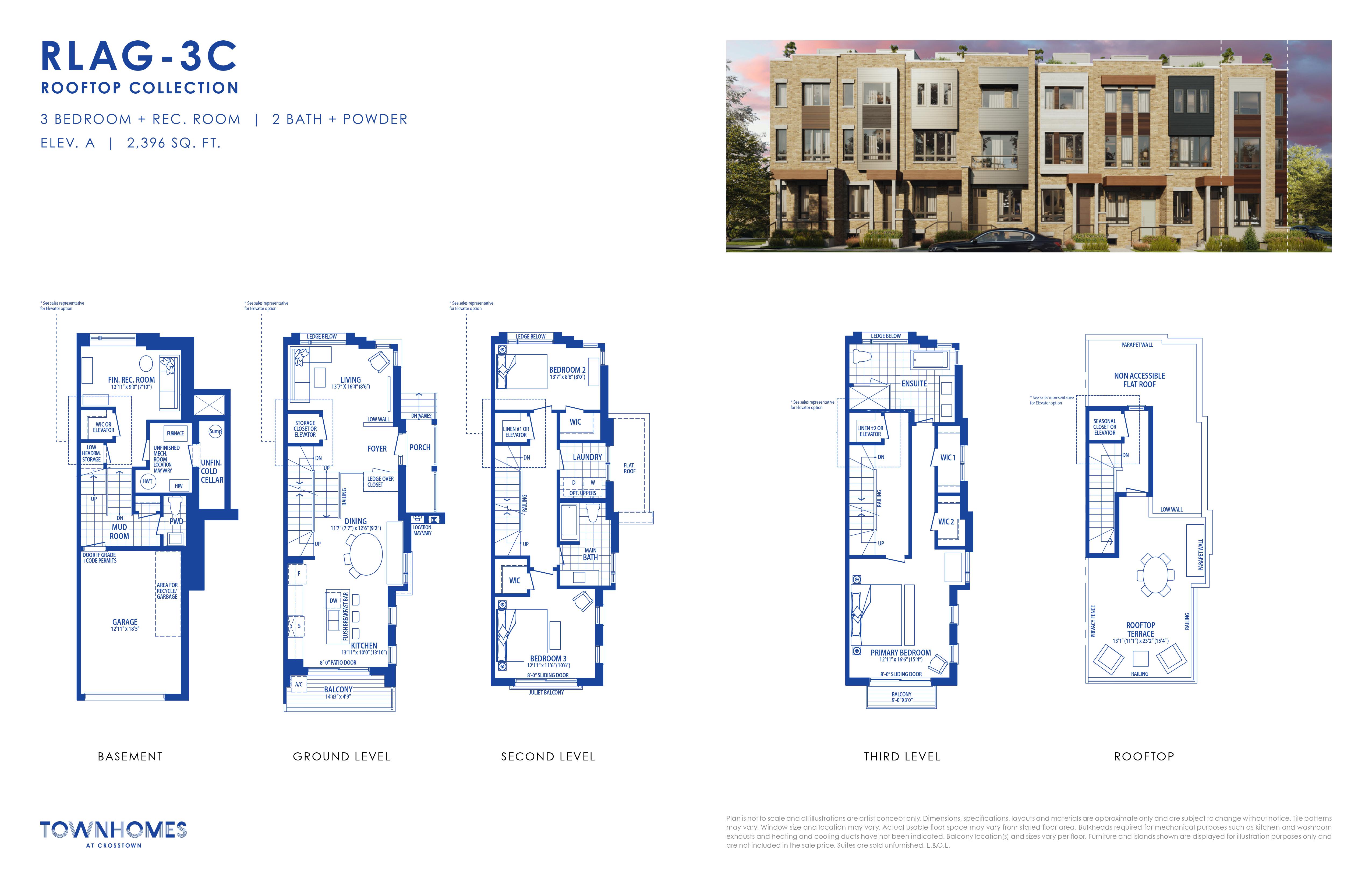 RLAG-3C ELEV. A floor plan