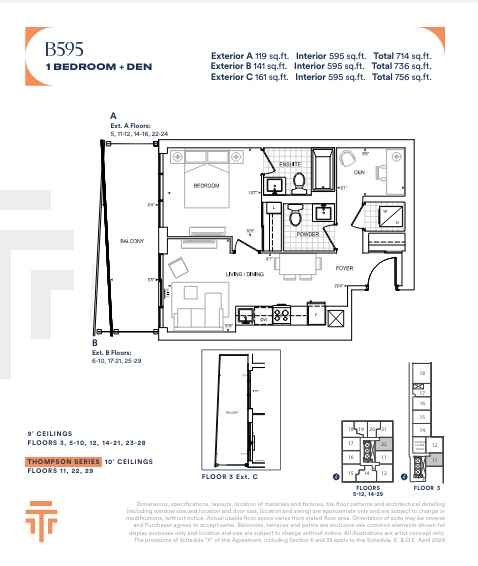 B595 floor plan