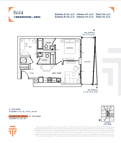 B614 floor plan